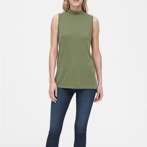 Banana Republic Sandwash Modal Ribbed Tunic Olive Green XS